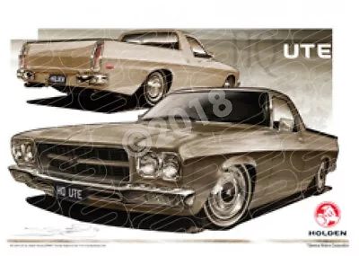 Holden Hq Ute Sepia A2 Framed Print (hl23) • $249