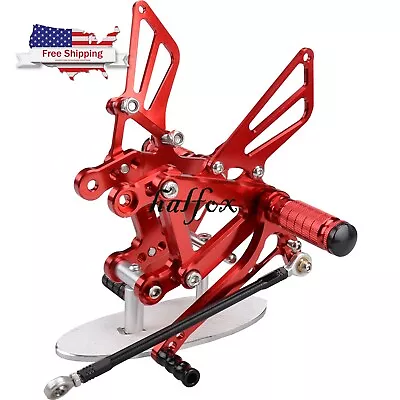 US Red RearsetS Brake Shift Pedal Footpegs For Kawasaki NINJA ZX6R 2003-2004 • $95.98