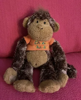 Aurora Cheeky Charlie Hanging Monkey In Orange T-Shirt Soft Plush Toy 6.5-14” • £14.99