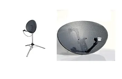 Satellite Dish Bracket With Dish Balcony Flats Stand Camping Caravan With Ground • £59.99