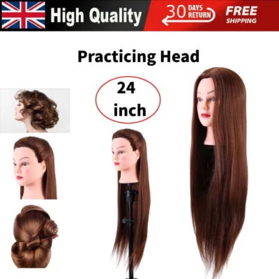 £21.75 • Buy 24'' Long Hair Salon Hairdressing Training Head Mannequin Model With Clamp New
