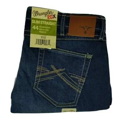 Wrangler 20X Men's Jeans Size 36x36 Slim Straight Fit 44 Blue Stretch Denim New • $39.99