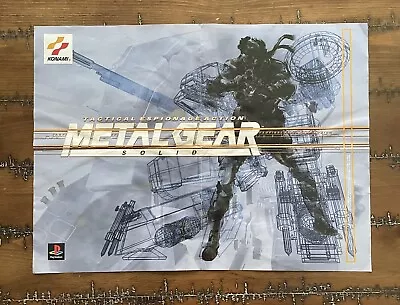 Rare 1998 Metal Gear Solid Playstation Ps2 Game Collectors Poster Grey Fox Snake • $150