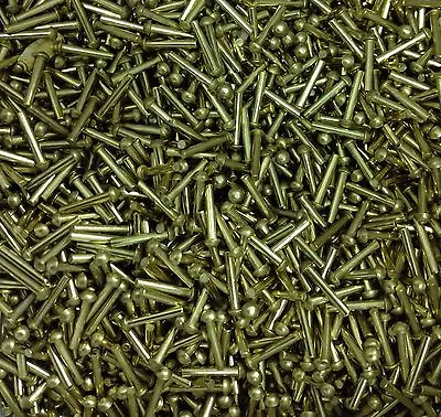 £4.34 • Buy 3/64 X 3/8 Brass Rivets Round Head Snap Head