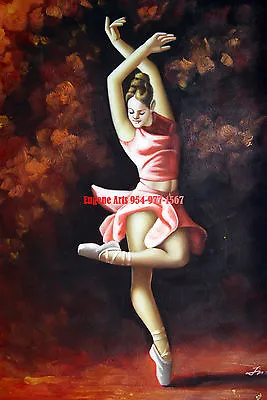 20x24 (51x61cm)100% Hand Painted Oil Flat/Dancing/Ballet/Music/Musician/Violin • $359.96