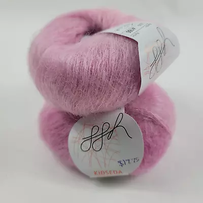 Lot 2 Skeins GGH Lace Weight Yarn Mohair Silk Pink 460 Yd Y12 • $23.99