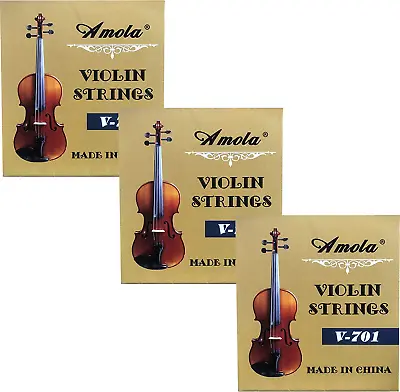 3 Packs Full Set Replacement Stainless Steel 4/4 Size Violin Strings E A D G • $15.36