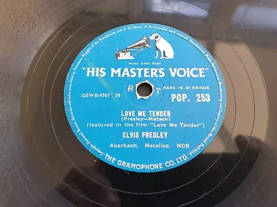 Elvis Presley - Love Me Tender 1956 Uk 78 Rpm 10  Shellac Record • $1.25