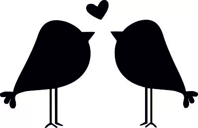 Birds-In Love-Funny-Stickers-Decals-for-Car-Van-Wall-Mirror JDM-94mmx145mm • £1.89