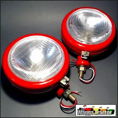 HLT5909 2x Headlight Head Lights Massey Ferguson MF 35 65 Tractor Vertical Mount • $126