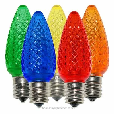 25 C9 Multi-Color  LED Faceted Christmas Light Bulbs LED Replacement Bulb  • $24.99