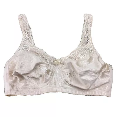 Amoena 2126 Champagne Annabell Size 36D Wire Free Soft Cup Lace Mastectomy Bra • $12.99