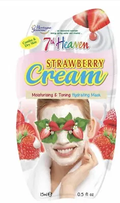 7th Heaven Face Mask - Strawberry Cream X 3 • £5.99