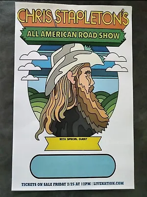 $10 • Buy Chris Stapleton 11x17 2022 American Road Show Promo Tour Concert Poster 