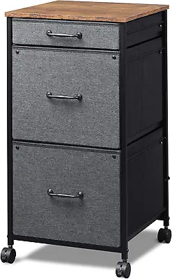 DEVAISE Mobile File Cabinet Dresser For Bedroom With 3 Drawers Printer Stand • $53.99