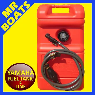 22 Litre OUTBOARD FUEL TANK - YAMAHA FUEL LINE + GAUGE - Boat Petrol FREE POST • $174