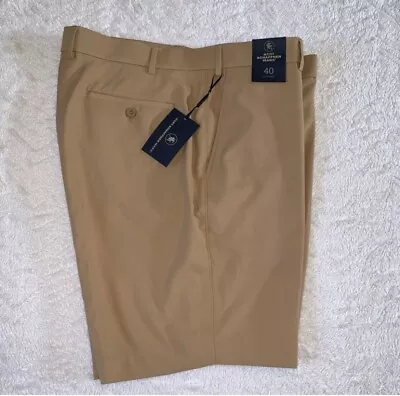 NWT Hart Schaffner Marx Men Shorts Flat Front Khaki Size 40 Brown • $29.99