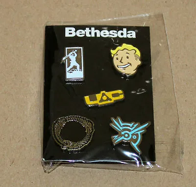 Bethesda Pin Set Doom Fallout 4 The Elder Scrolls Dishonored Battlecry Rare • £29.92