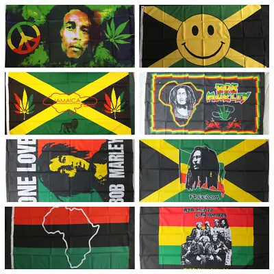 Bob Marley Flag 5x3 Bunting Party Festival Africa Reggae Carnival Jamaica Dub Bn • £5.29