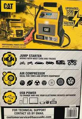 $166.24 • Buy CAT Jump Starter & Air Compressor Professional Grade Power Station 1200 Peak Amp