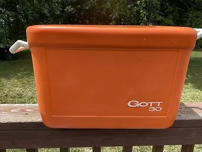 Vintage Orange Gott 30 Quart Model 1830 Cooler Ice Chest • $24