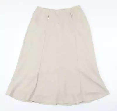 Saloos Womens Beige Polyester A-Line Skirt Size 12 • £9.50