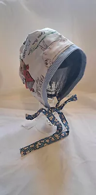 Baby Bonnet-Made With Calico And Fun Prints Trimmed With Vintage Trims • $8.27