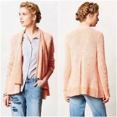 Moth Anthropologie Women's Winnie Wool Blend Open Front Cardigan Orange Size M • $30