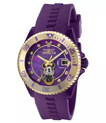 Invicta Disney Minnie Mouse Women's 38mm Purple MOP Limited Edition Watch 41294 • $101.24