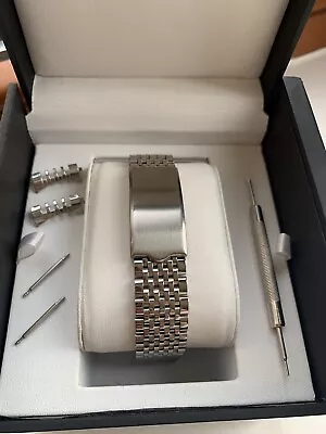£29.99 • Buy Beautiful New 18MM Bead Of Rice Solid Stainless Steel Watch Strap For Omega
