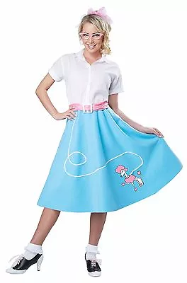 50's Poodle Skirt Women Adult Costume Blue • $32.88