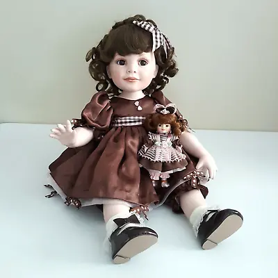 Marie Osmond Buttons And Bows Chocolate Anyone? Doll Porcelain 13  Toddler Girl • $39.95