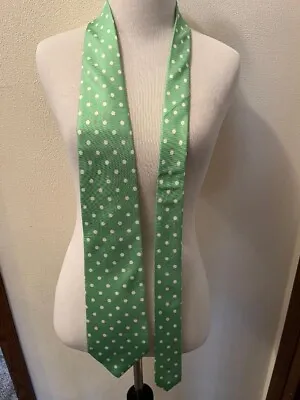 NWT Brooks Brothers Men's Mint Green Polka Dot Pure Silk Tie - USA Made • $20