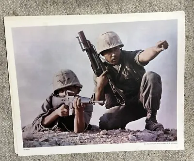 Vintage 1970s Marine Corp Recruitment Poster Lithograph 20x16 Print “Target” • $12.99