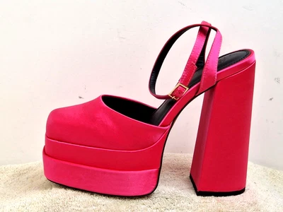 £11.97 • Buy Asos Design ,Pluto' Platform Heeled Ladies Shoes NEW Magenta Satin UK 7 EU 40