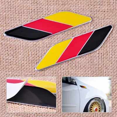 2x Car German Germany Flag Emblem Badge Stripes Sticker Decals Fit For VW Audi • $8.03