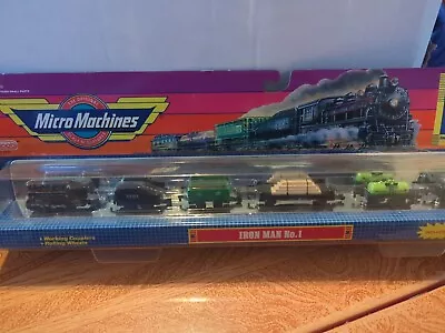 Vintage 1990 Micro Machines  Train - IRON MAN #1 - Galoob Toys  Never Opened • $65