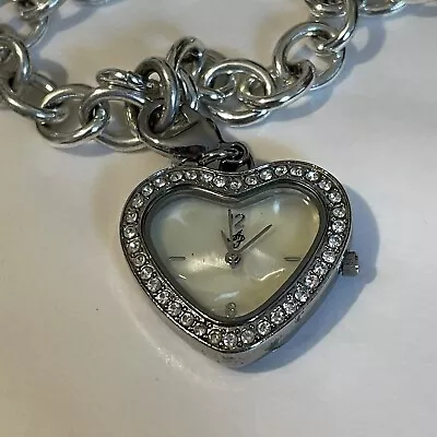 Ladies Watch Charm Bracelet Charm Cocktail Watch In Heart Shape AP Made In Japan • £10