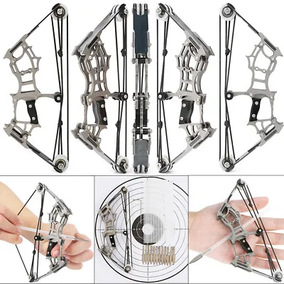 6'' Mini Compound Bow Arrow Archery Target Paper Kid Pocket Bow Shoot Toy Gift • £14.81