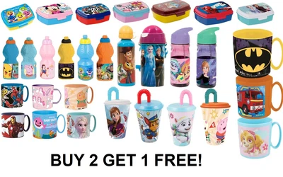 Lunchbox Plastic Drinking Bottle School Water Drinks Kids Childs Lunch Avengers • £6.49
