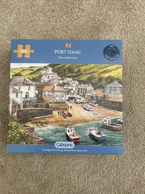 £4 • Buy Gibsons Port Isaac Terry Harrison 500 Piece Jigsaw Puzzle Complete 