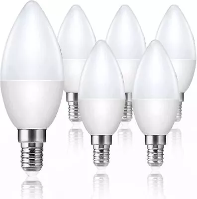 Bkrtura 6-Pack E14 LED Candle Light Bulbs C35 6W  Small Edison Screw • £7.79