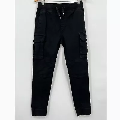 H&M Black Cargo Skinny Fit Cotton Blend Joggers Men's Size XS • $17