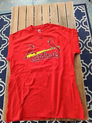 Albert Pujols St Louis Cardinals T Shirt Men L Red #5 MLB Jersey • $17