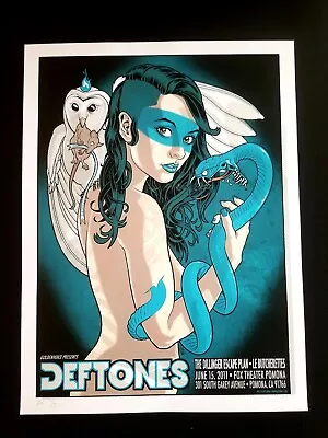 $275 • Buy Deftones & Dillinger Escape Plan  2011 Concert Poster By Brian Ewing