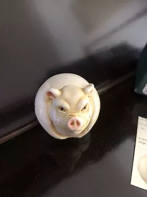 £9 • Buy Harmony Kingdom Roly Poly - ‘Curly’ The Pig - With Original Box