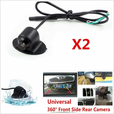 $30.16 • Buy 2X360° HD Rotatable Car Front Side Rearview Mirror Reverse Backup Camera Parking