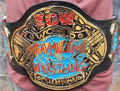 ECW World Heavyweight Wrestling Championship Title Belt Replica With 2mm Plates • $126.10