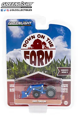 Greenlight Down On The Farm 1952 Ford 8N With Front Loader Blue And Gray 1/64 • $6.39