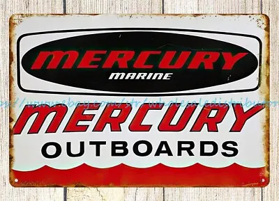 Mercury Outboard Motor Marine Boating Repair Metal Tin Sign Reproductions Sale • $18.84